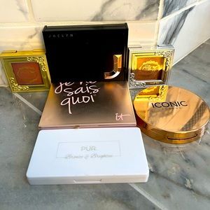 Bundle of face pallettes, bronzer and blushes